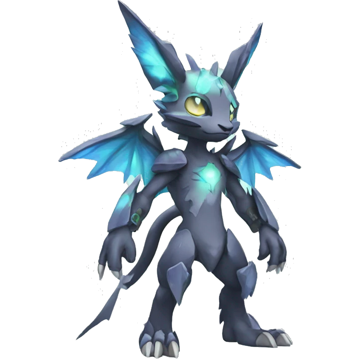 cute cool edgy sharp ethereal magical Digimon-Fakemon-animal full body emoji