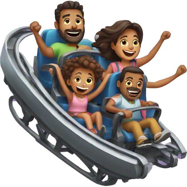 family on rollercoaster emoji
