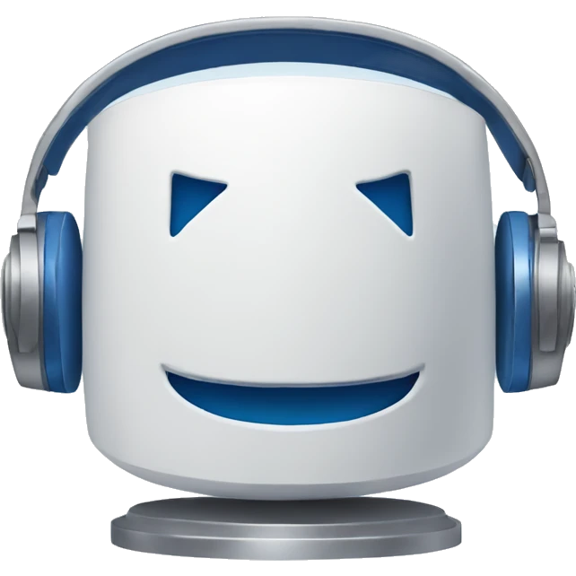Blue Marshmello playing disk jockey  emoji