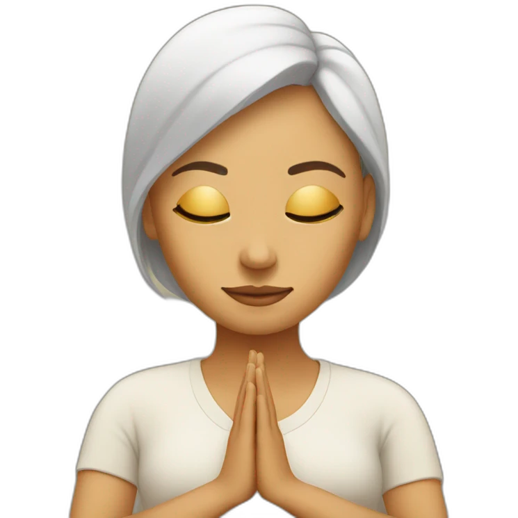 lady doing meditation emoji