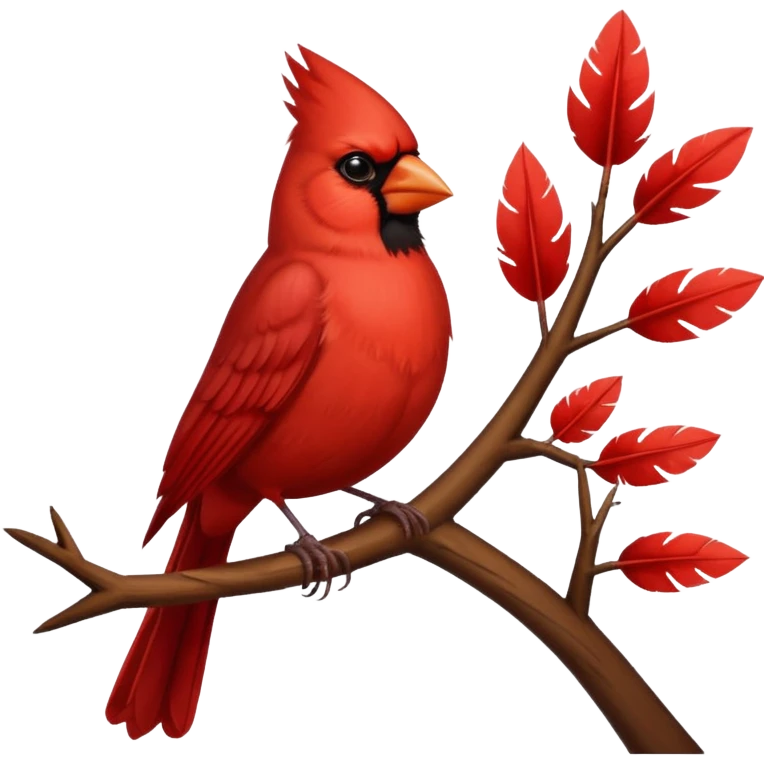 Red cardinal emoji