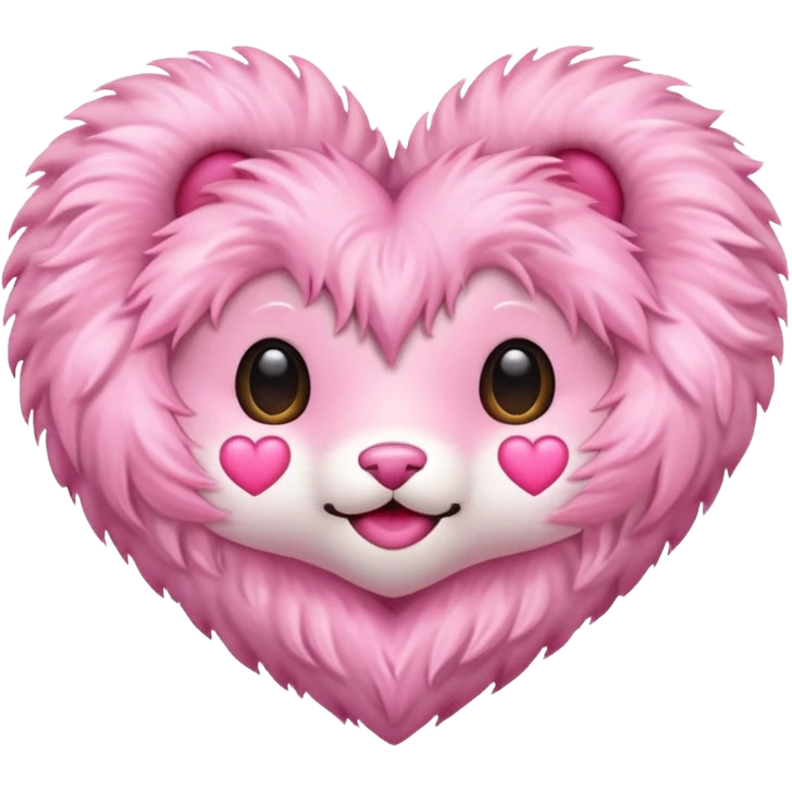 Furry fluffy fuzzy heart emoji