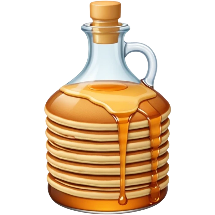 Pancake syrup with the bottle in the shape of a fat woman’s body emoji