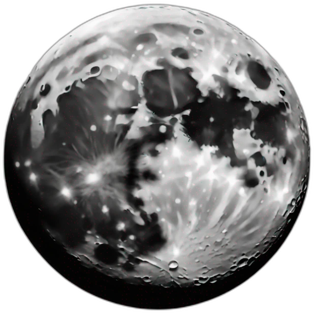 Moon black emoji