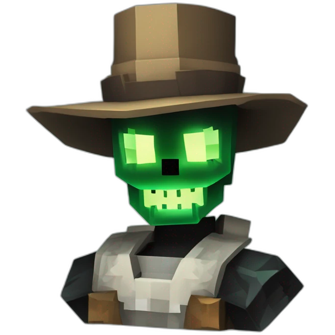 Pixel Minecraft Fedora Halloween Witcher Skeleton Diamond Obsidian Emerald Flame Shiny Glow Reward Legendary Unique Epic Mystery emoji