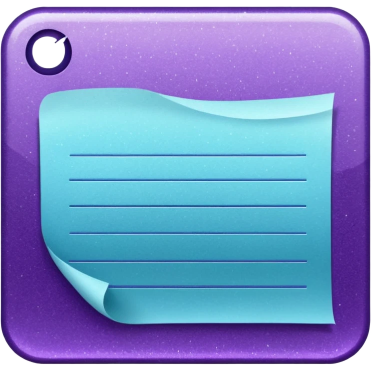 Glitter Purple and Cian spreadsheet paper emoji