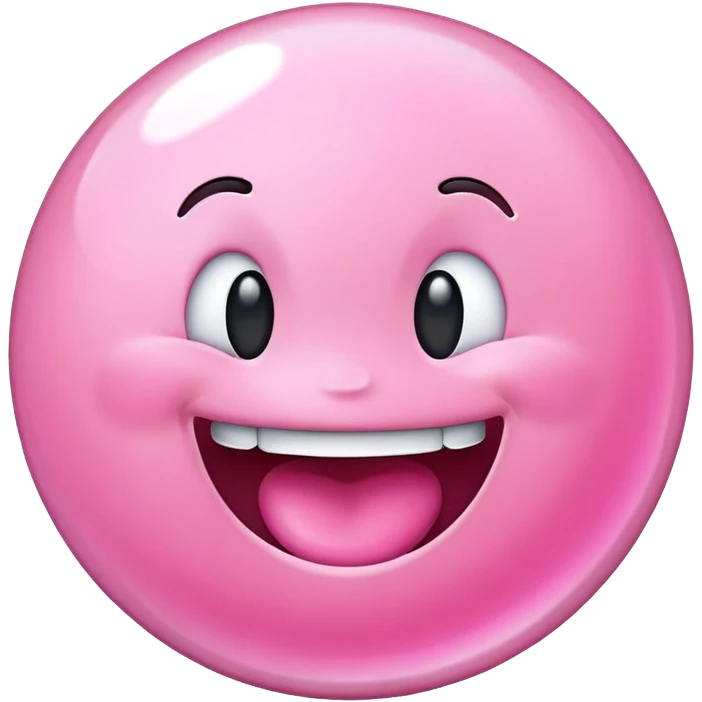 bubble gum smiling emoji emoji