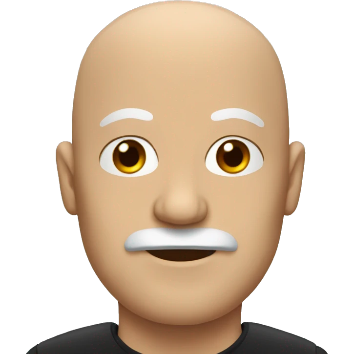 Bald man with red mustache  emoji