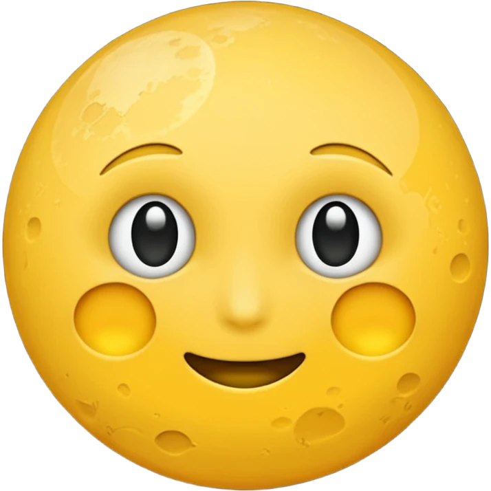 Mond ohne gesicht, gelb emoji
