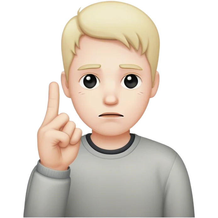 Sad face with middle finger  emoji