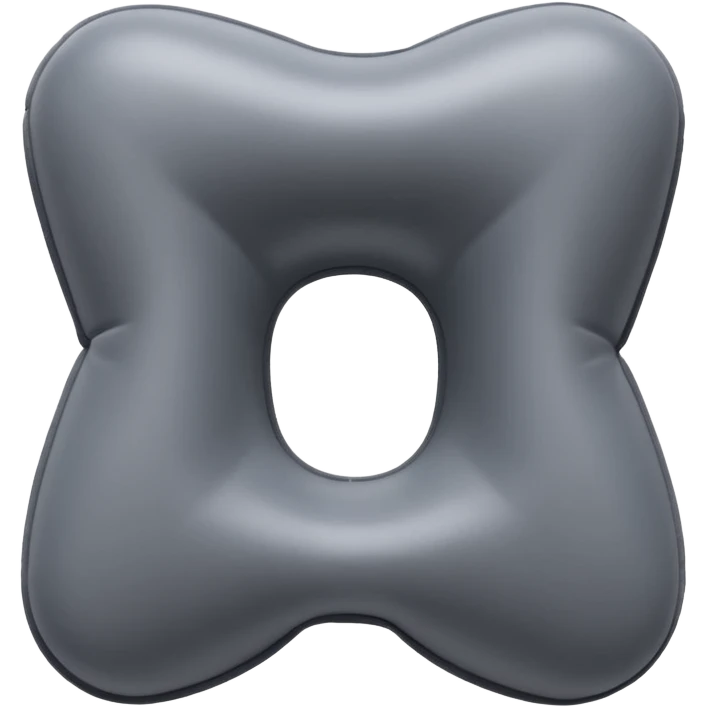 A compact inflatable travel pillow with a sleek surface and adjustable firmness. emoji