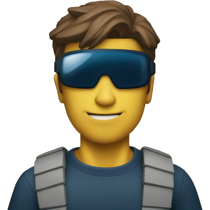X Men Cyclops Wearing Visor Sunglasses  emoji