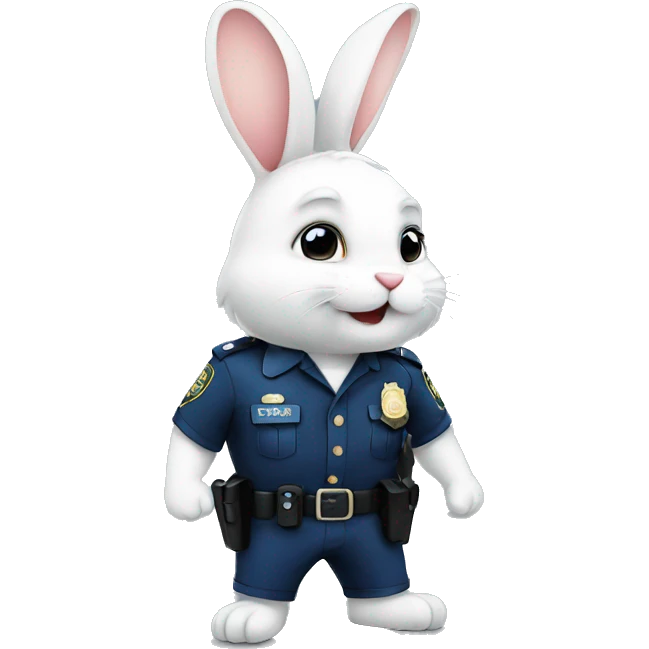 a police cute rabbit emoji