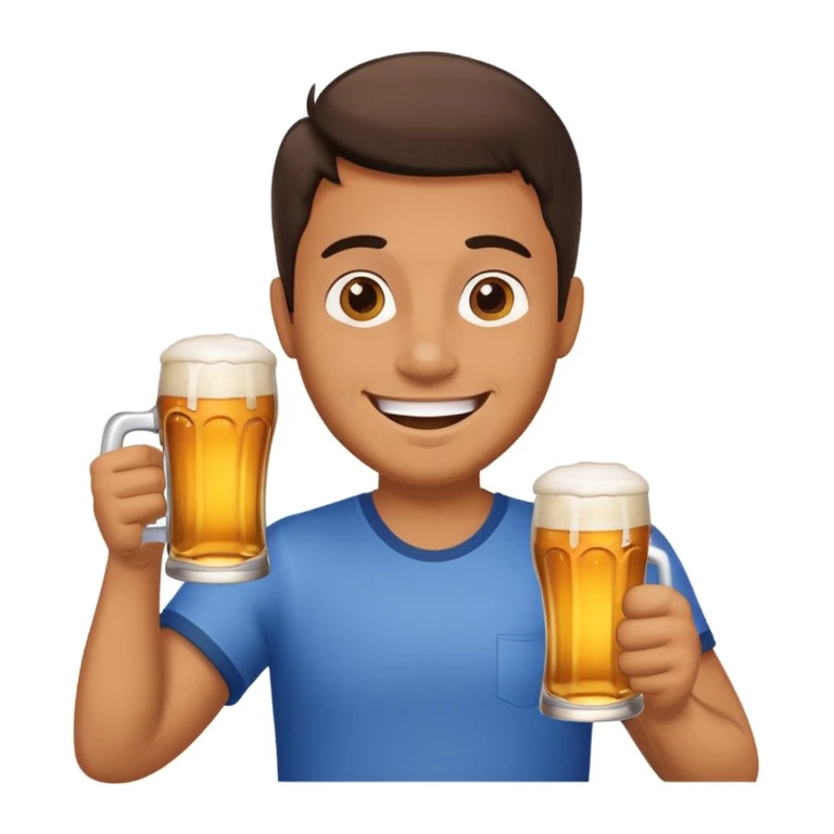 man and beer emoji