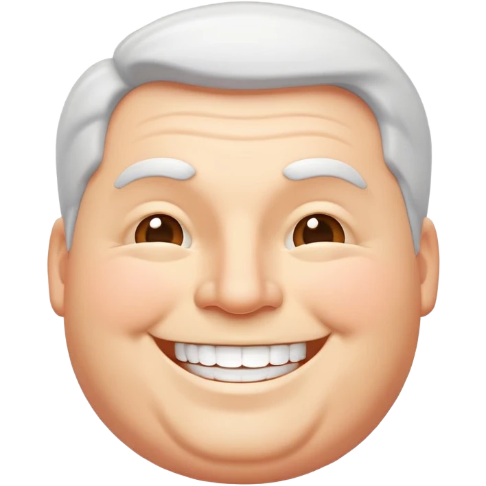 happy plump white American man emoji