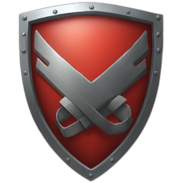 red shield with "VPN" word on top emoji