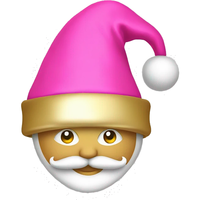 pink and gold santa hat emoji