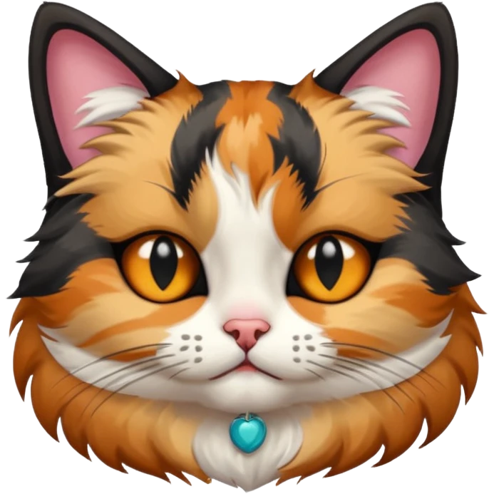 gato con mechon negro tapando un ojo emoji