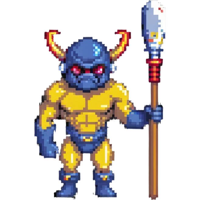 Cyclops with club emoji