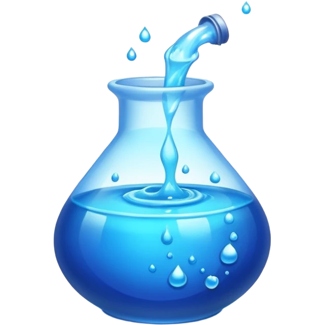 pozione blu che viene svuotata  emoji