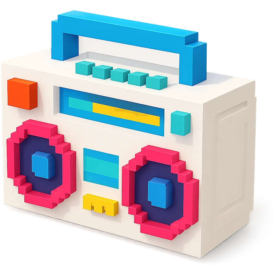 white boombox emoji