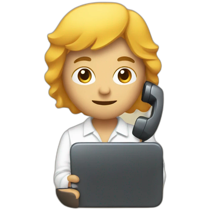 Mec sur son téléphone emoji