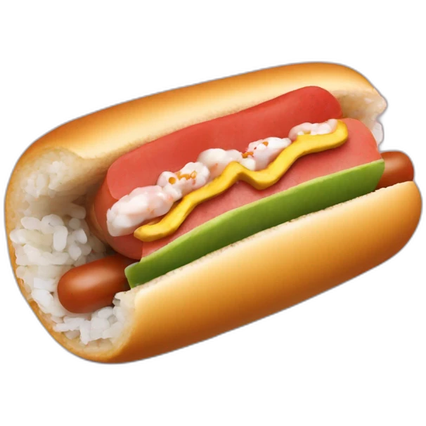Hot dog sushi emoji