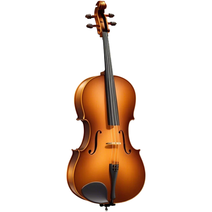 Cinematic Realistic Cello, deep brown polished wood, elegant f-holes creating contrast, warm golden light reflecting off its curves, glowing with depth and a rich musical resonance. emoji