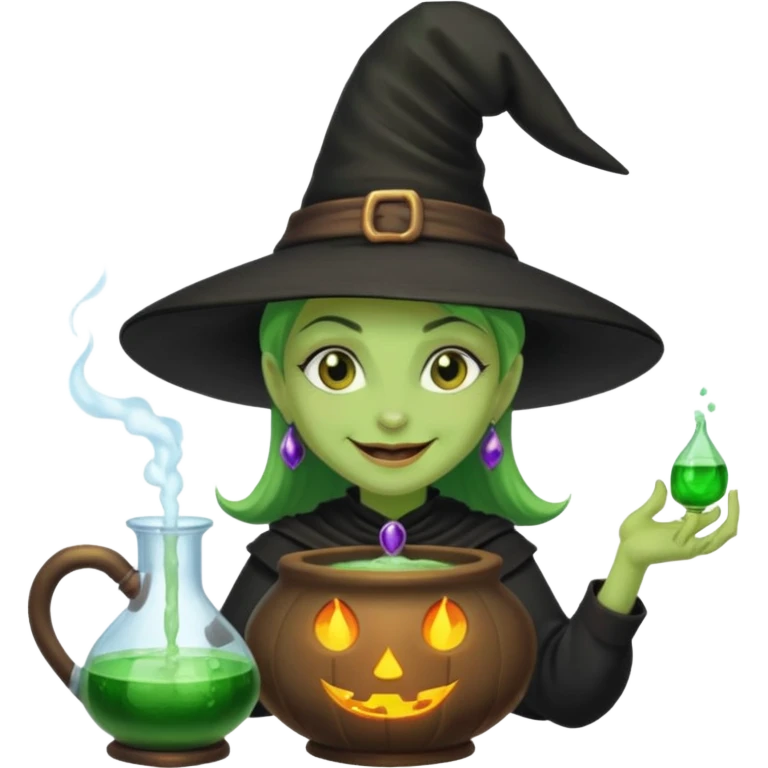 green witch cooking potion emoji