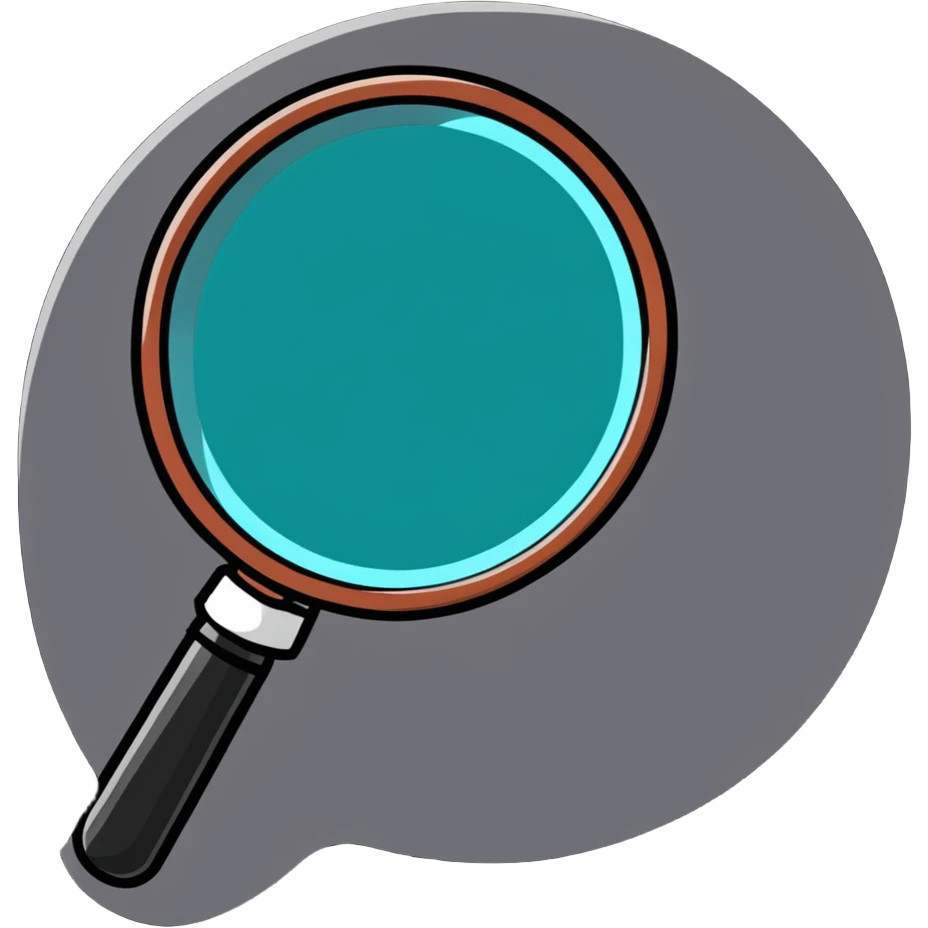 colorful magnifying glass emoji