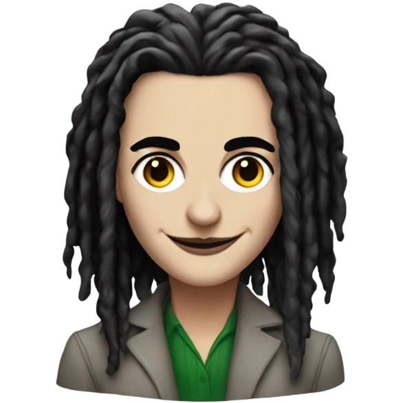 joaquin phoenix Joker as a female, black dreadlocks emoji