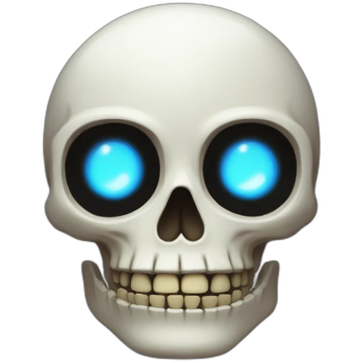 undertale skeleton right glowing blue eye emoji