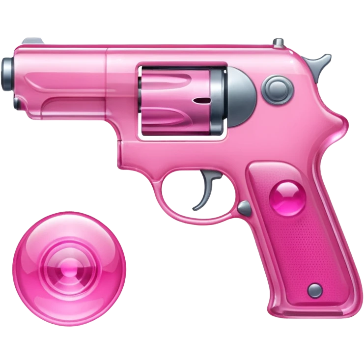 Pink glass gun emoji