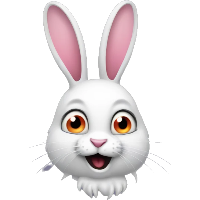 A crazy party rabbit that’s a little feral but cool  emoji