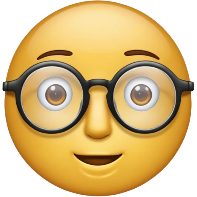 Round glasses emoji