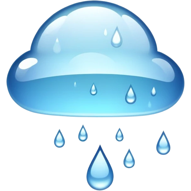 Raindrops falling scene square  emoji