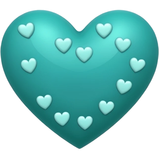 Teal heart with little hearts and Alana wording emoji
