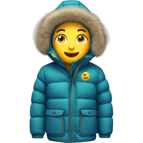 children's winter down jacket emoji