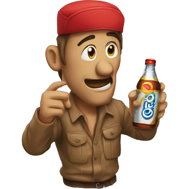 Murène qui boit un coca emoji