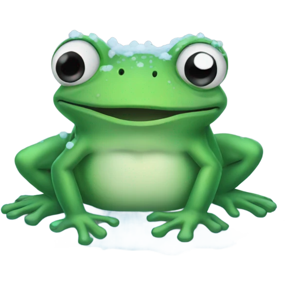 Freezing frog emoji