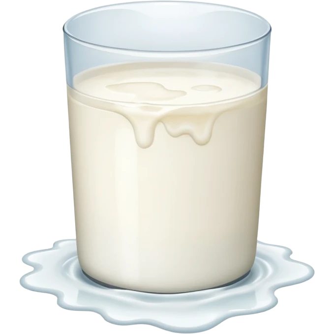 a small puddle of white and clear liquid emoji