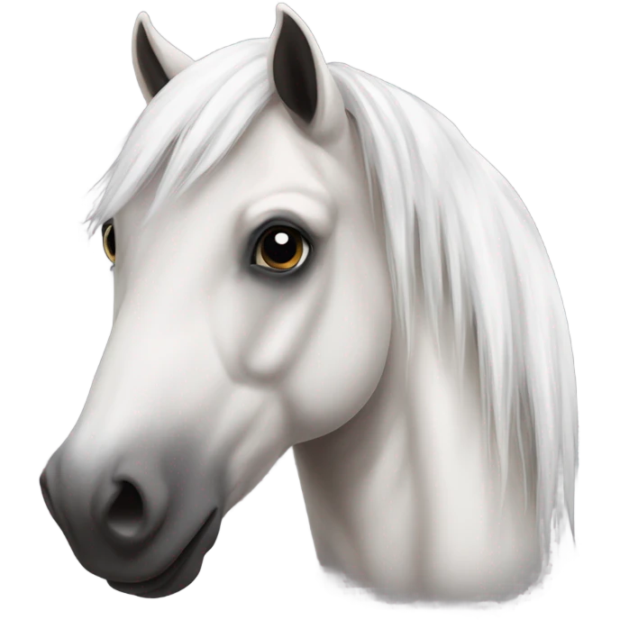 Horse pie bai white mane emoji