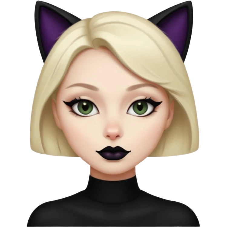 dark feminine energy woman, cat eye  emoji