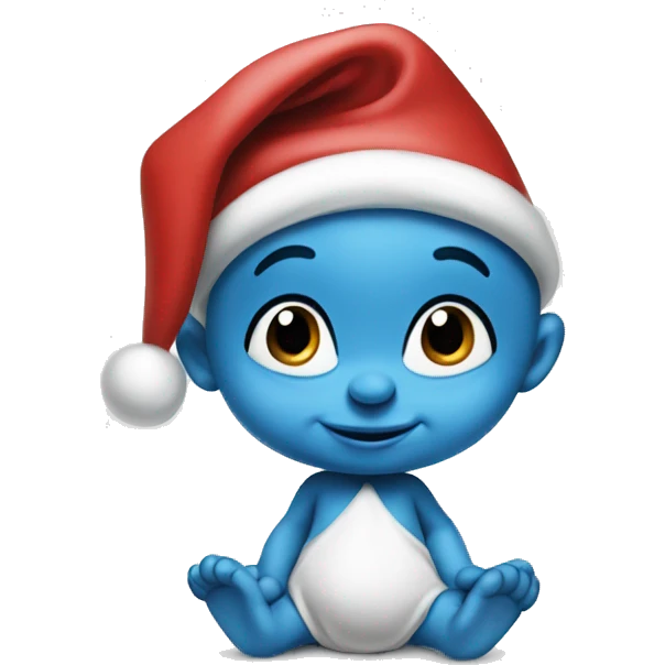 Christmas baby Smurfs  emoji