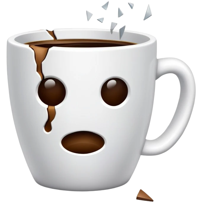 broken coffee cup emoji