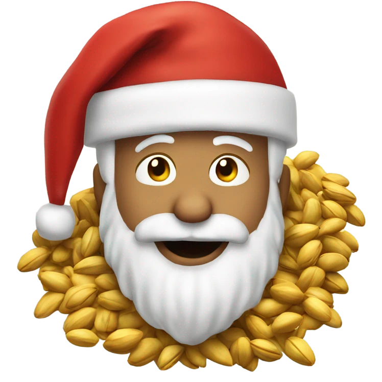 Santa Claus spitting sunflower seeds  emoji