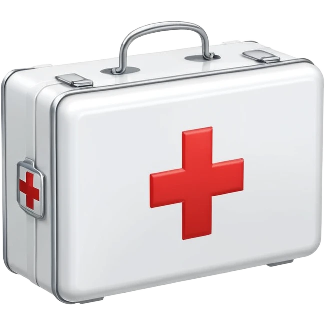 First Aid Kit box with red cross
 emoji