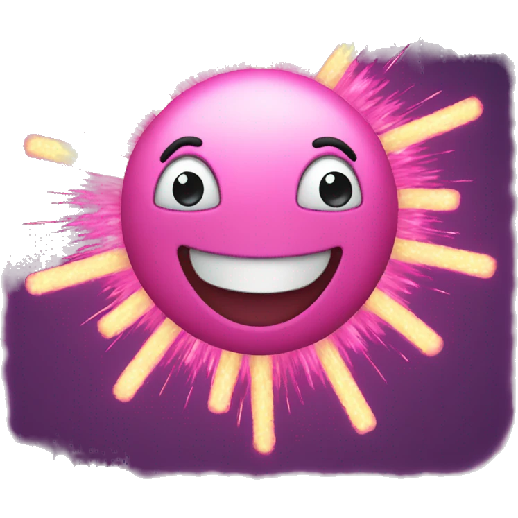 Pink fire work  emoji