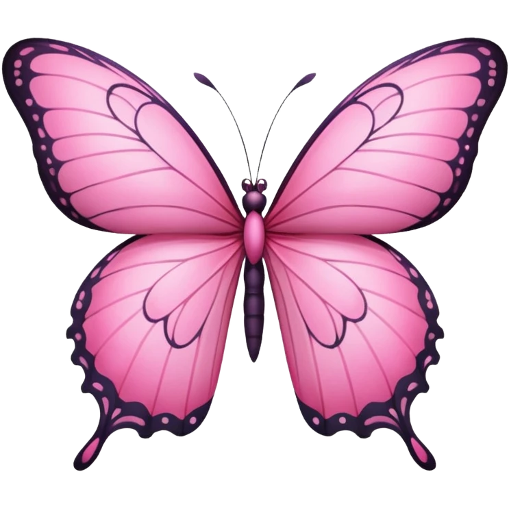 Pink butterfly emoji