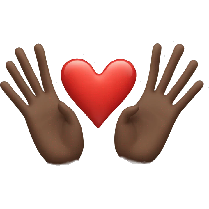 Person with a heart on his hands emoji